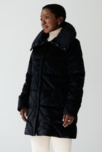 Load image into Gallery viewer, Alva Vegan Down Coat | Black Velvet 4