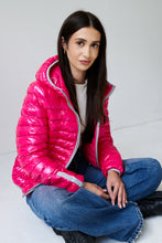 Load image into Gallery viewer, Elfy Vegan Down Short Jacket | Flash Pink 5