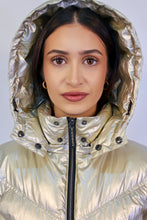 Load image into Gallery viewer, Fairie Vegan Down Jacket| Champagne Metallic