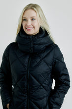 Load image into Gallery viewer, Saga Long Vegan Down Coat | Black