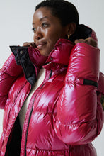 Load image into Gallery viewer, Fria Long Down Coat | Dark Lipstick Red 3