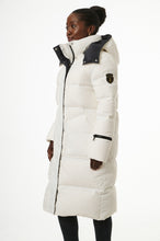 Load image into Gallery viewer, Fria Long Down Coat | White & Black 2