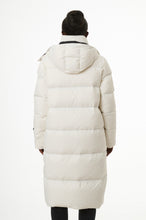 Load image into Gallery viewer, Fria Long Down Coat | White & Black 3
