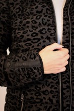 Load image into Gallery viewer, Julie Vegan Down Coat | Black Leopard