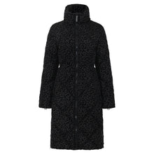 Load image into Gallery viewer, Saga Long Vegan Down Coat | Black Leopard