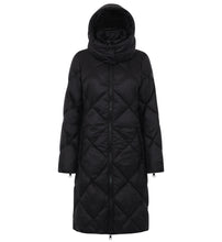 Load image into Gallery viewer, Saga Long Vegan Down Coat | Black
