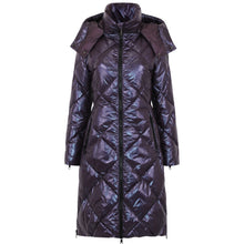 Load image into Gallery viewer, Saga Long Vegan Down Coat | Aubergine