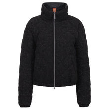 Load image into Gallery viewer, Stella Vegan Down Bomber | Black Shimmer