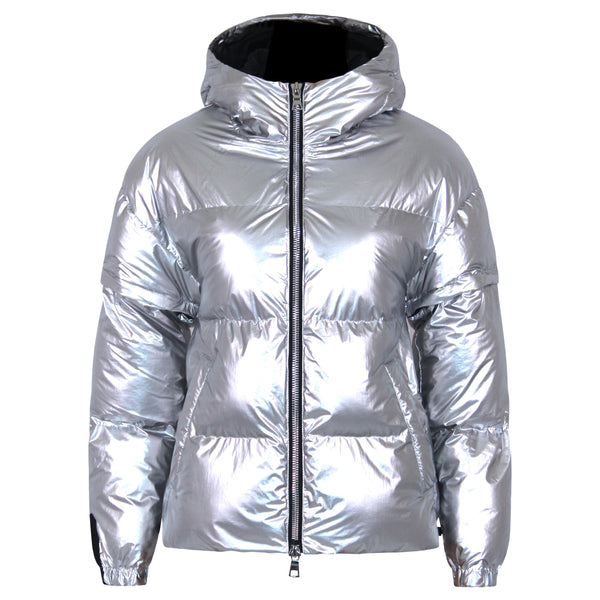 Soley Vegan Down 2 in 1 Jacket | Metallic Silver