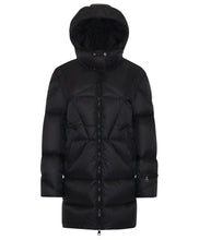 Load image into Gallery viewer, Finnja Down Coat | Black & Chili Red