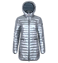 Load image into Gallery viewer, Shannon Vegan Down Coat | Metallic Silver