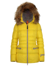Load image into Gallery viewer, Earth Spirit Long Down Jacket | Bumblebee & Linen