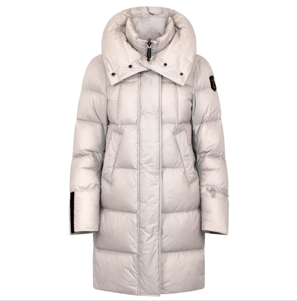Tara Long Down Coat | Linen