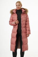 Load image into Gallery viewer, Iclyn Long Down Coat | Dusty Rose/Linen