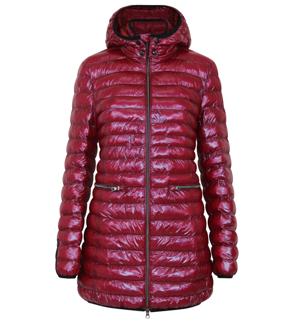 Shannon Vegan Down Coat | Dark Lipstick