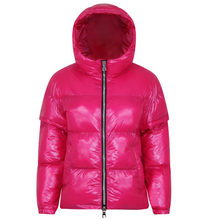 Load image into Gallery viewer, Soley Vegan Down 2 in 1 Jacket | Flash Pink