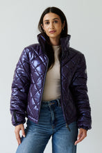 Load image into Gallery viewer, Stella Vegan Down Bomber | Aubergine 1