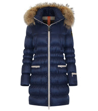 Load image into Gallery viewer, Frost Long Down Jacket | Marine & Linen