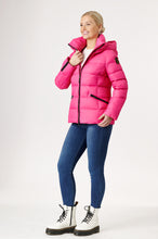 Load image into Gallery viewer, Eira Short Down Jacket | Rose Pink & Black