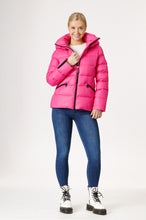 Load image into Gallery viewer, Eira Short Down Jacket | Rose Pink & Black 3