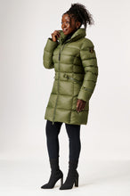 Load image into Gallery viewer, Elsa Down Coat | Military & Linen 2
