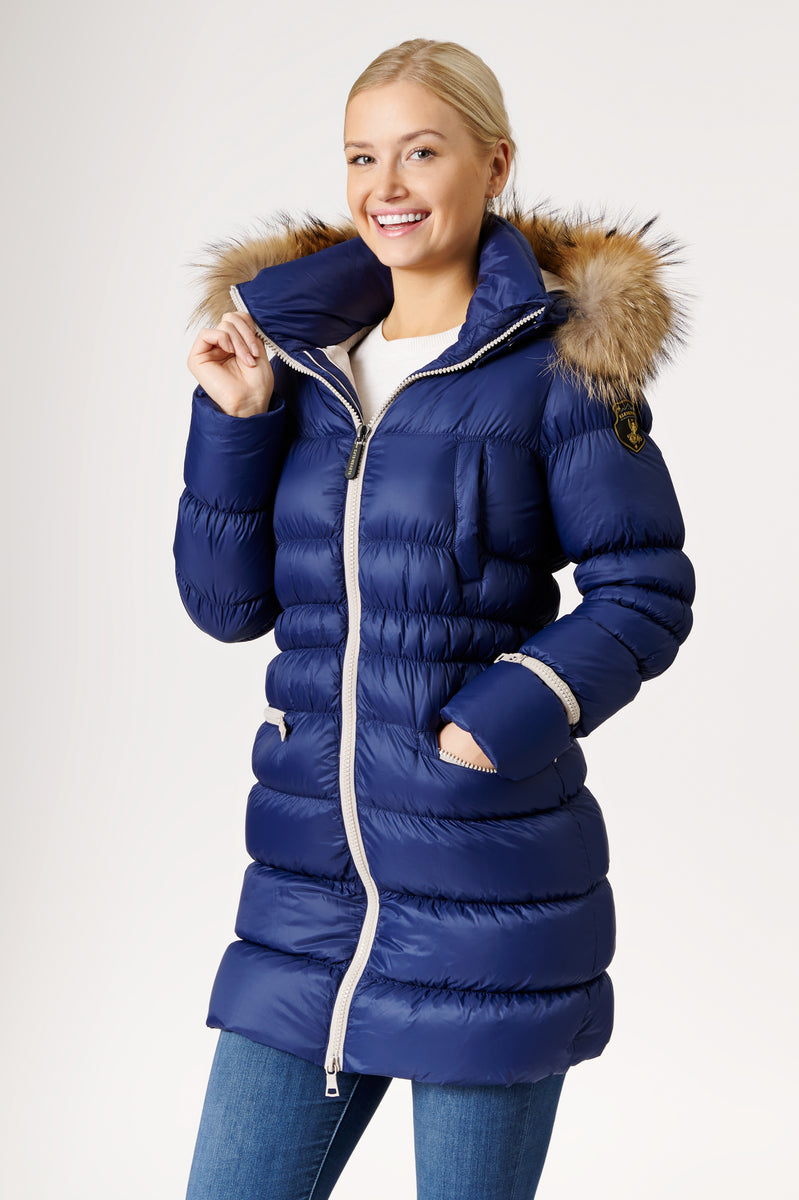 Silver Frostflower Unisex Long Down Jacket
