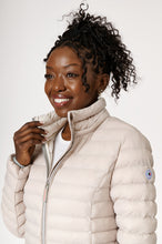 Load image into Gallery viewer, Julie Vegan Down Coat | Linen & Off White 3