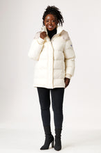 Load image into Gallery viewer, Odelle Vegan Down Jacket | Off White & Linen 2