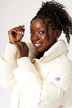 Load image into Gallery viewer, Odelle Vegan Down Jacket | Off White & Linen 3