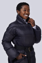 Load image into Gallery viewer, Posh Long Vegan Down Coat | Black 3