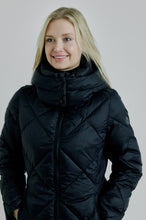 Load image into Gallery viewer, Saga Long Vegan Down Coat | Black
