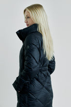 Load image into Gallery viewer, Saga Long Vegan Down Coat | Black
