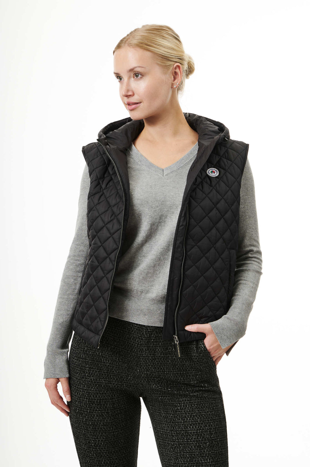 Devon Vegan Down Vest | Black 2