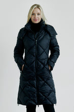 Load image into Gallery viewer, Saga Long Vegan Down Coat | Black
