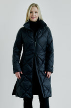 Load image into Gallery viewer, Saga Long Vegan Down Coat | Black
