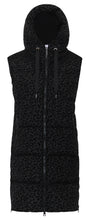 Load image into Gallery viewer, Glaze Long Down Vest | Black Leopard
