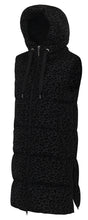 Load image into Gallery viewer, Glaze Long Down Vest | Black Leopard
