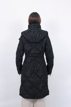 Load image into Gallery viewer, Saga Long Vegan Down Coat | Black Leopard
