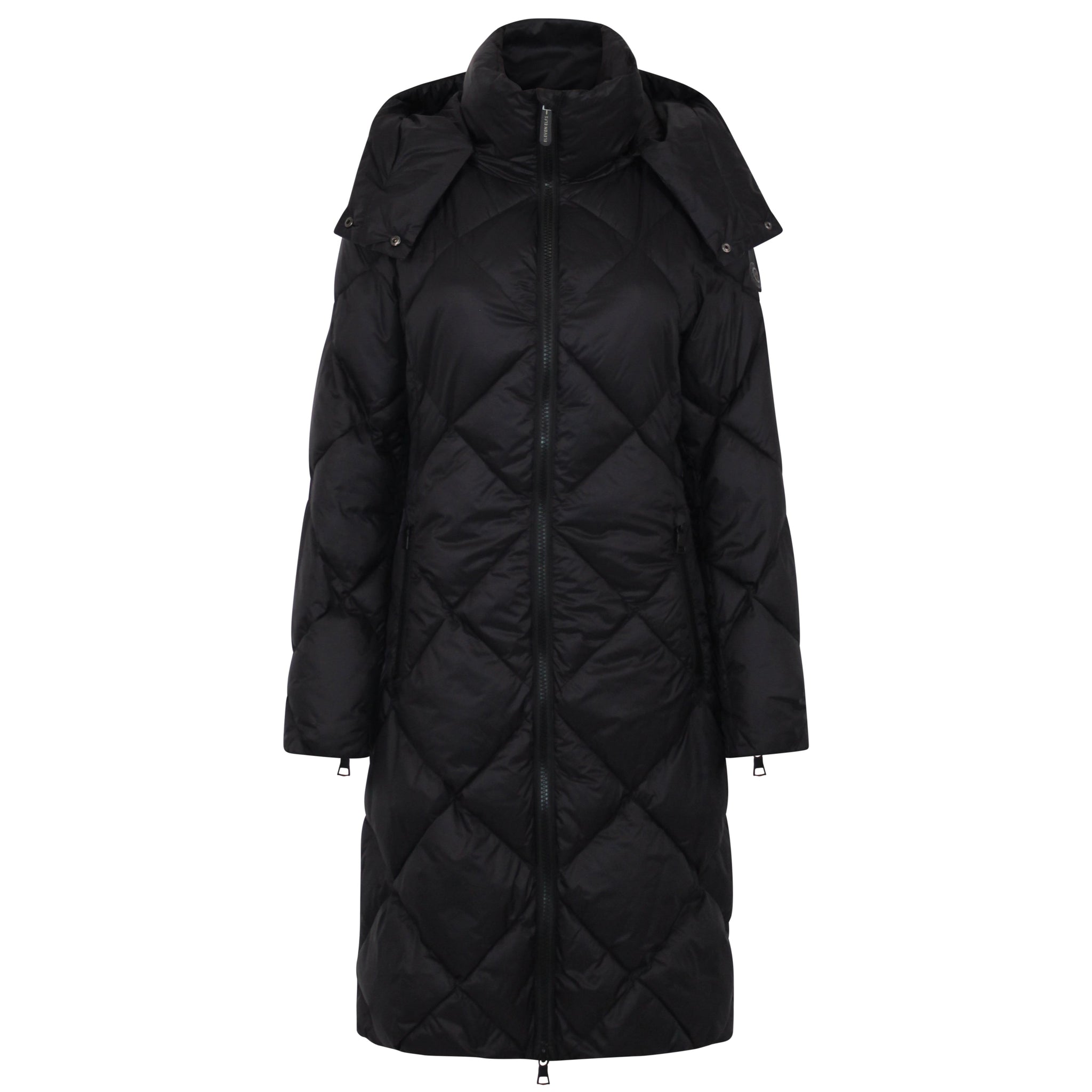 ぶ*う様 2000s archive Black skinny coated d Saga Long Vegan Down Coat | Black – Eleven Elfs