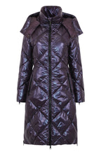 Load image into Gallery viewer, Saga Long Vegan Down Coat | Aubergine
