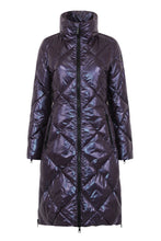 Load image into Gallery viewer, Saga Long Vegan Down Coat | Aubergine
