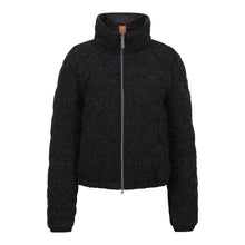 Load image into Gallery viewer, Stella Vegan Down Bomber | Black Shimmer
