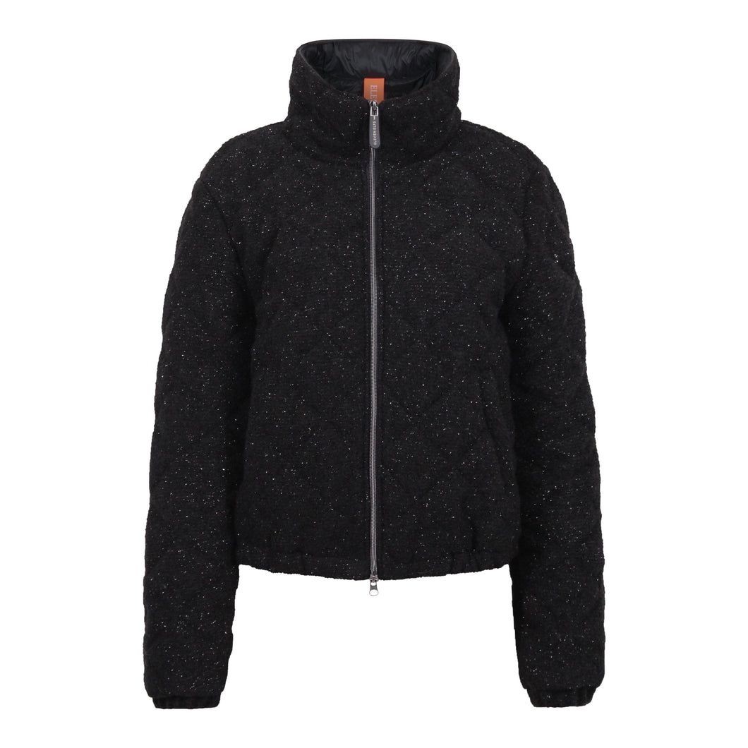 Stella Vegan Down Bomber | Black Shimmer