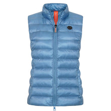 Load image into Gallery viewer, Blue puffer vest on a white background
