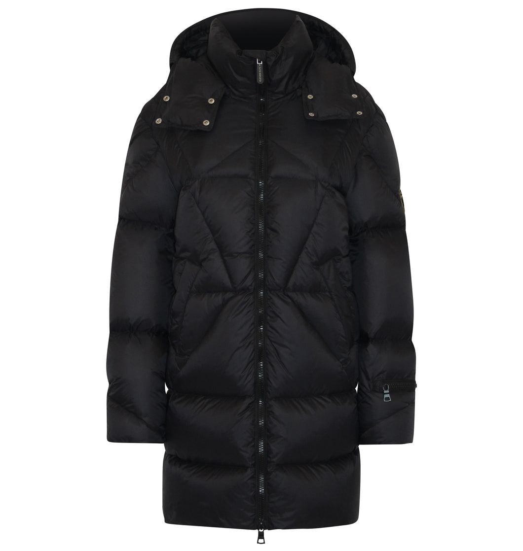 Finnja Down Coat | Black & Chili Red