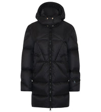 Load image into Gallery viewer, Finnja Down Coat | Black &amp; Chili Red
