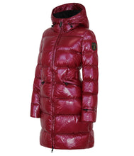 Load image into Gallery viewer, Frysa Down Coat | Dark Lipstick Red
