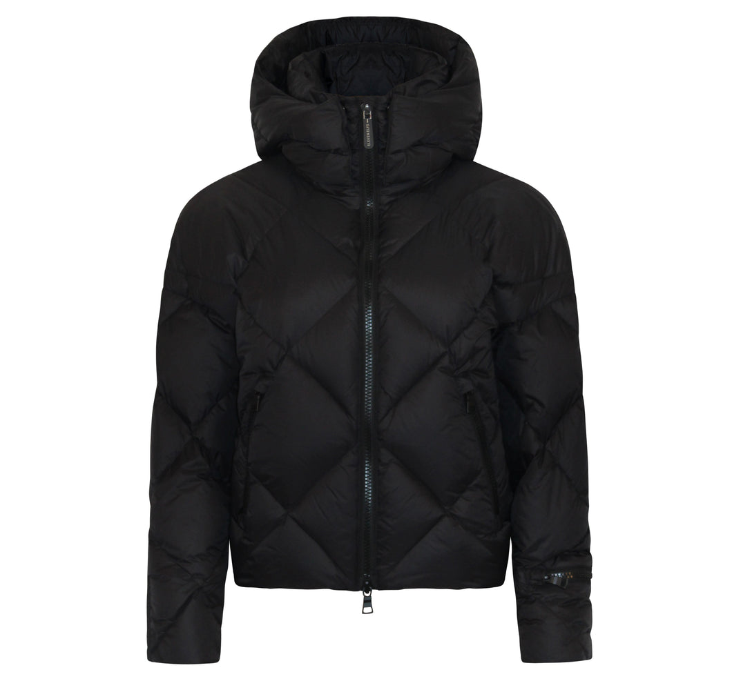 Zoe Down Bomber Jacket | Black
