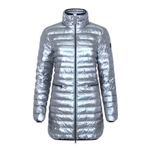 Load image into Gallery viewer, Shannon Vegan Down Coat | Metallic Silver
