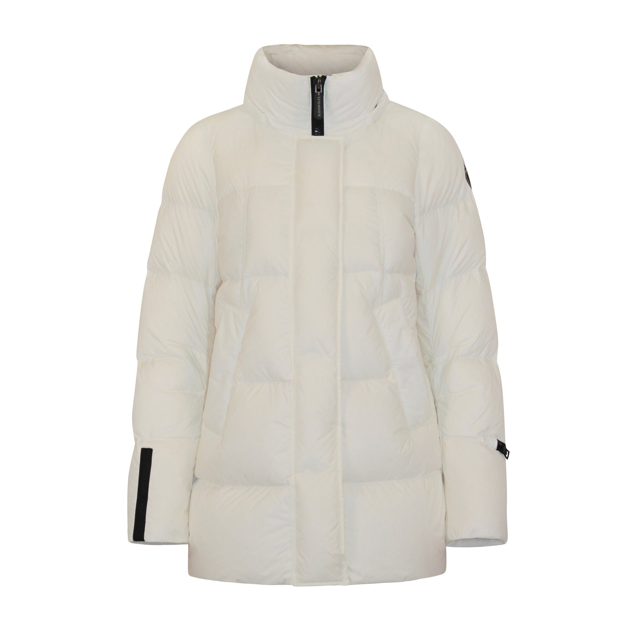 Thora Long Down Jacket | White – Eleven Elfs
